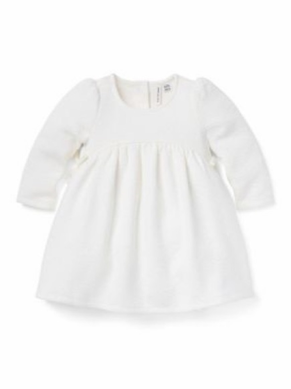 Janie and Jack White Long-Sleeve Baby Dress floral quilted dress